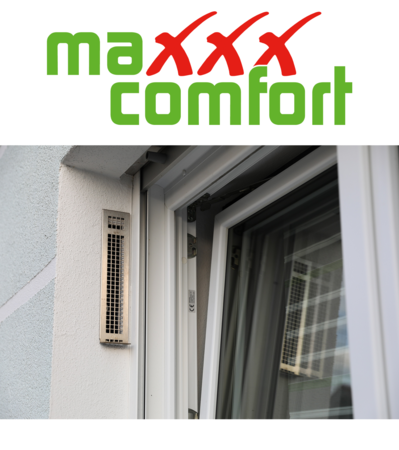 Maxxxcomfort - Lüftungsmodell WindowFlow: Der dezente Fensterlaibungskanal für dezentrale Lüftungsgeräte